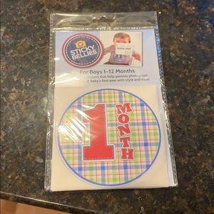 BNWT Sticky Bellies One Month Photo Stickers